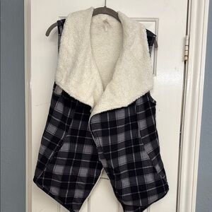 Matilda Jane Buffalo Plaid Sherpa Vest